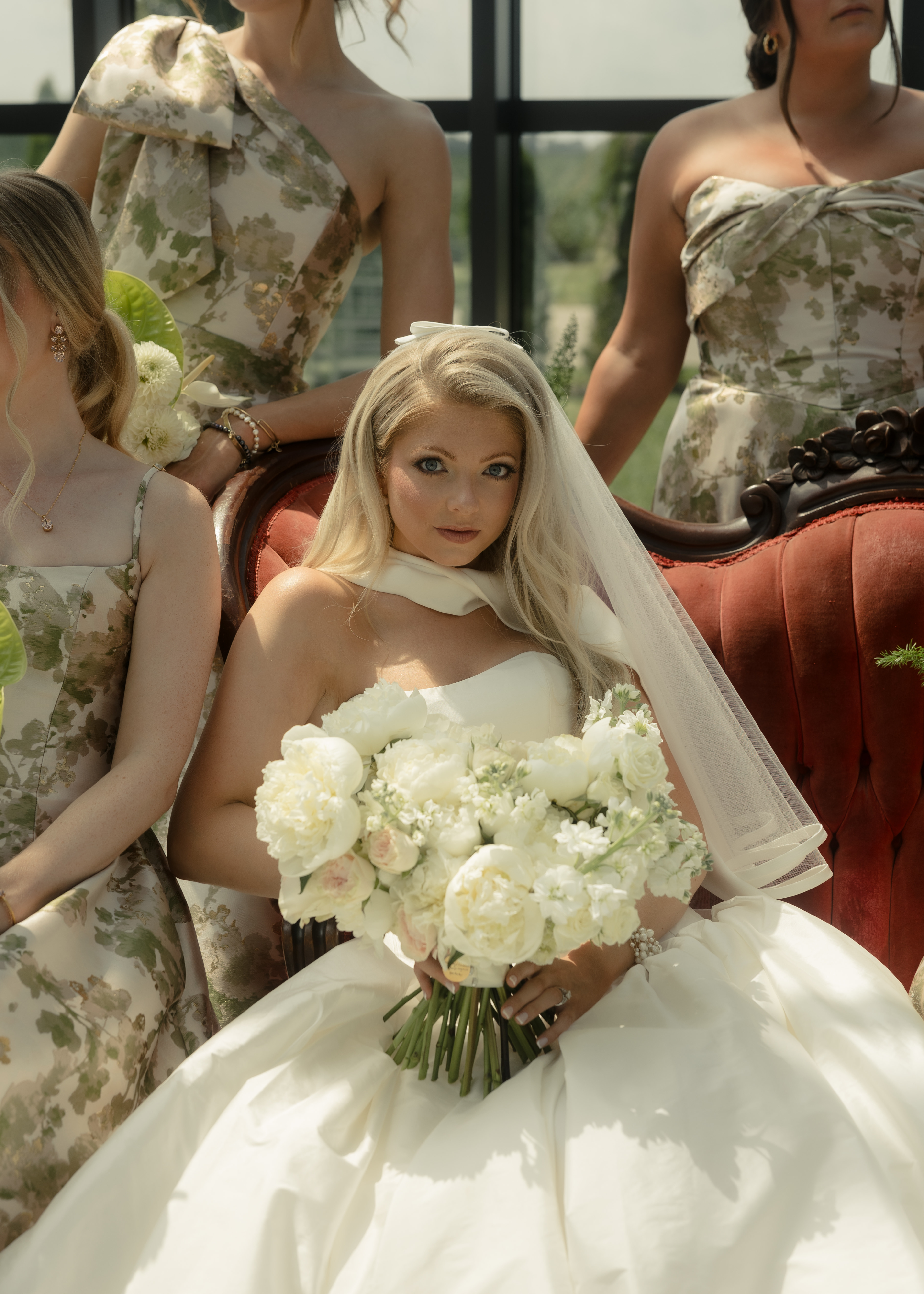 Bride portrait with bouquet