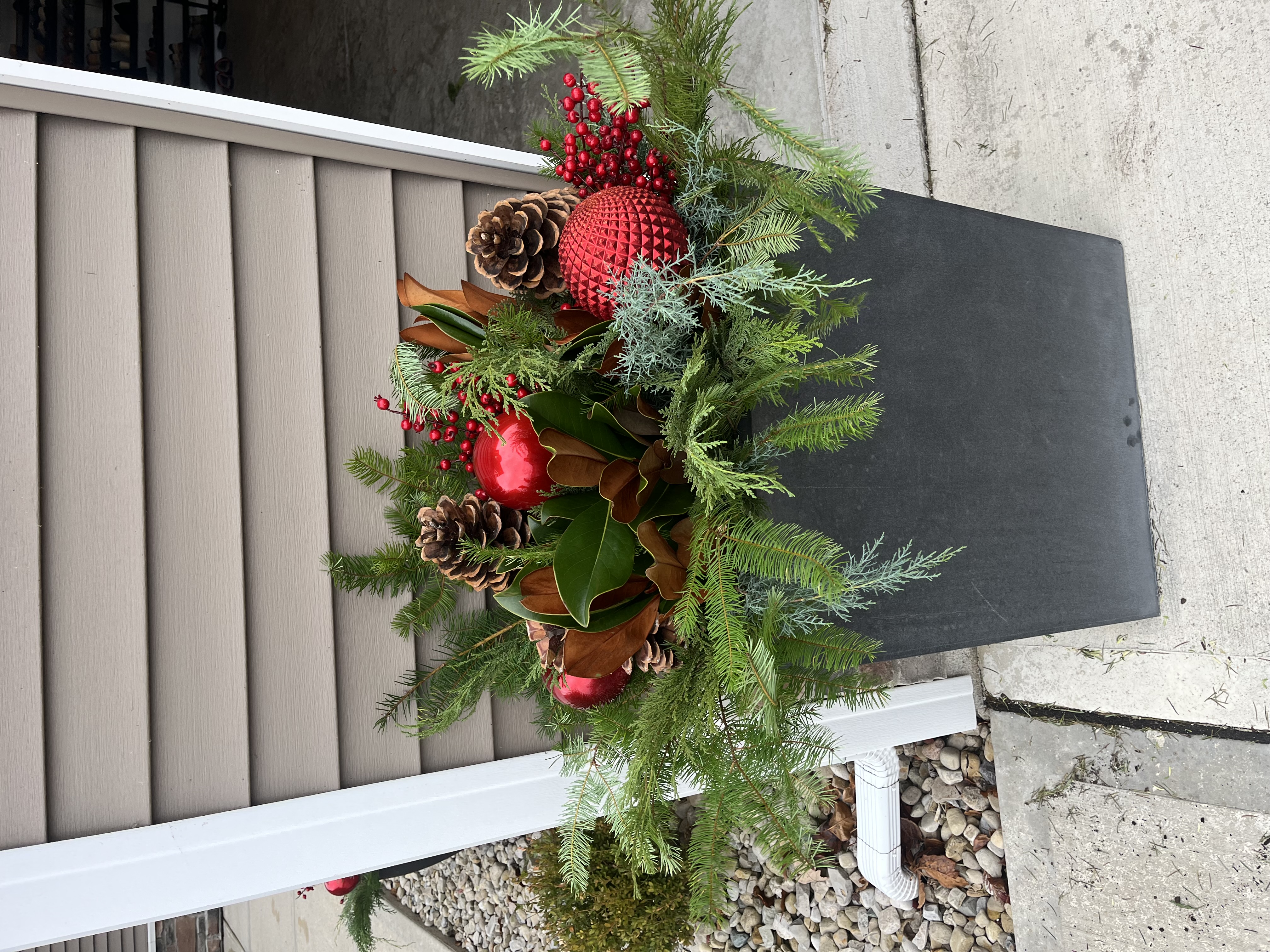 Holiday floral arrangement